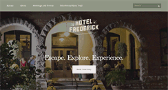 Desktop Screenshot of hotelfrederick.com